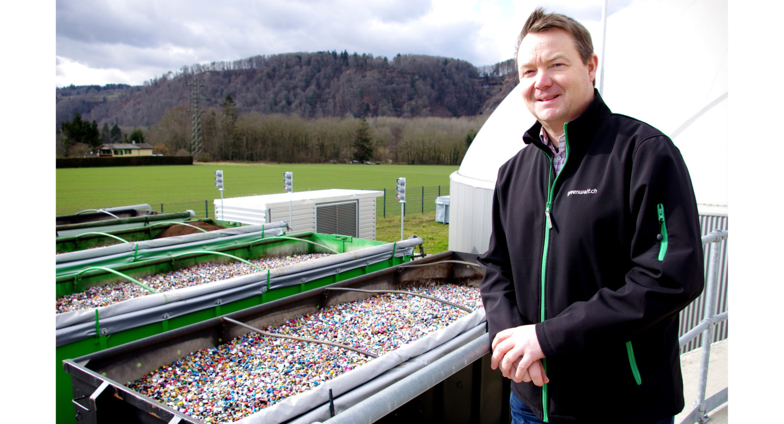 Urs Kröpfli, Greenwatt, bestätigt: «Das Recycling der Kaffeekapseln stellt ein Highlight unserer Biogasanlage dar und überzeugt durch die sinnvolle Nutzung erneuerbarer Energien.»