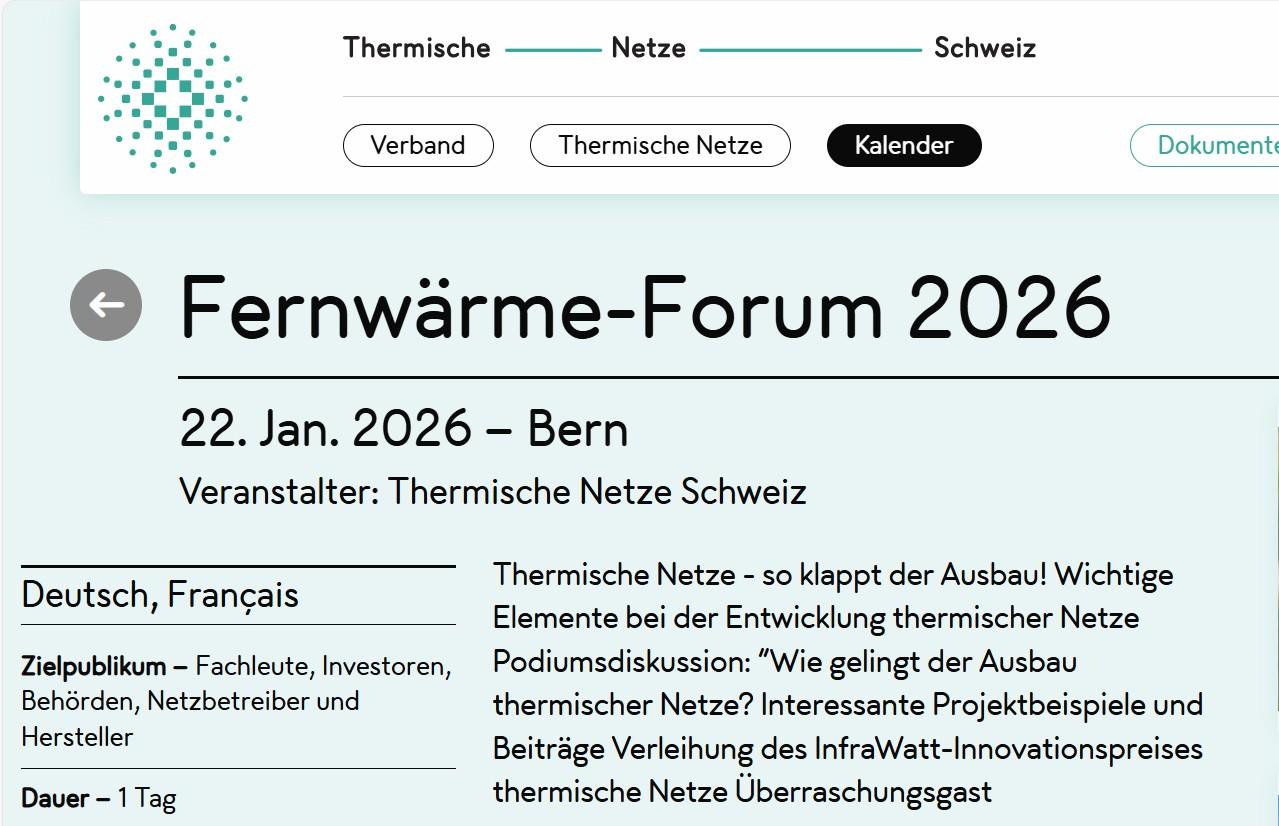 Forum sur le chauffage urbain 2026